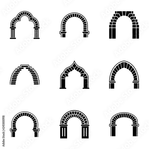 Aisle icons set. Simple set of 9 aisle vector icons for web isolated on white background