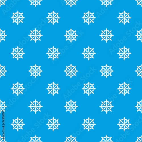 Handwheel pattern vector seamless blue repeat for any use