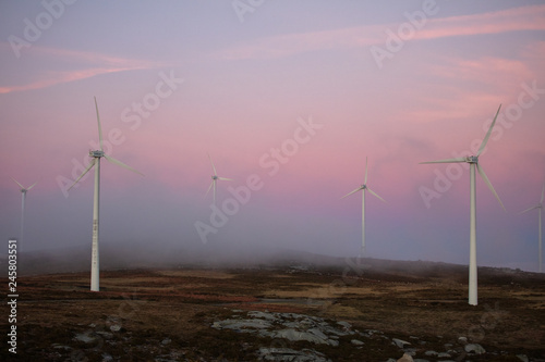 wind turbines at sunset © D.G.Eirin