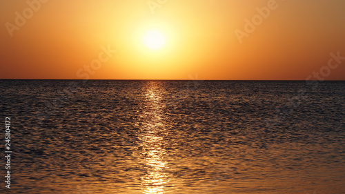 Sea sunset. Evening time. Background. Design element.