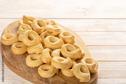 Savory taralli as a tradizional Italian snack