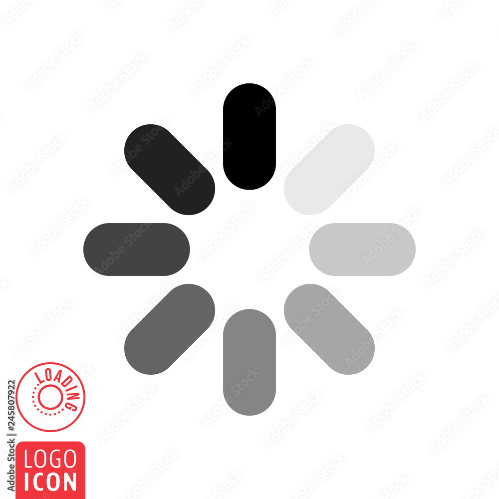 Loading icon on white background.Loading icon on white background. Load data symbol