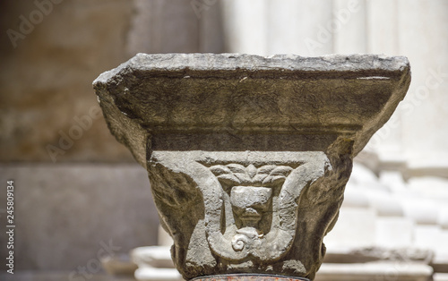 ancient capital of the column photo