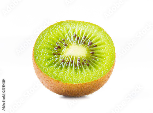 Kiwi fruit isolated on white background.
