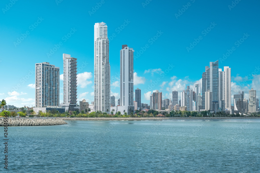modern skyscraper city skyline    -  Panama City  downtown