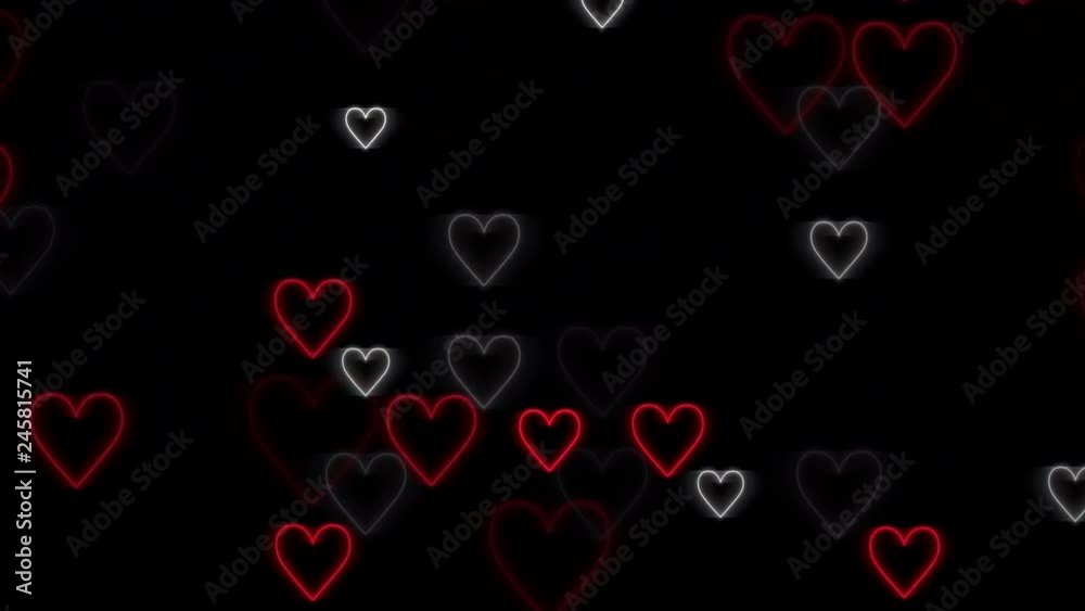 Beautiful Red and White Hearts floating against black background. Valentines day concept Beautiful Red and White Hearts floating against black background. Valentines day concept