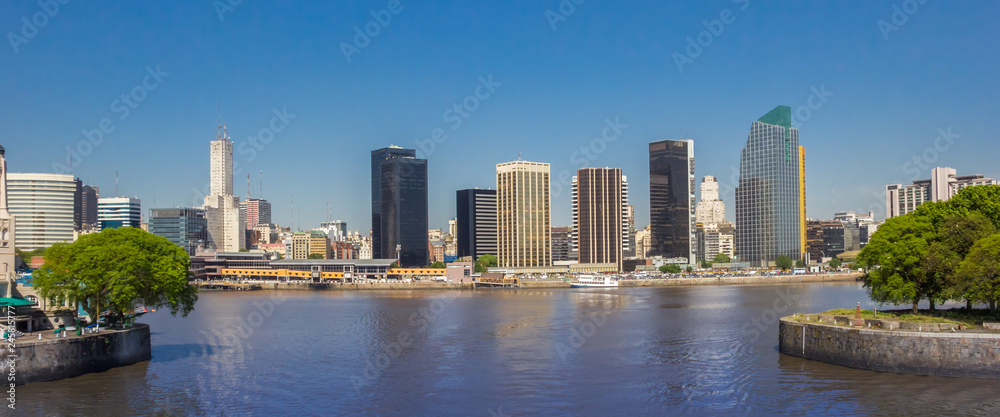 Panorama of the skyline of modern Buenos Aires, Argentina