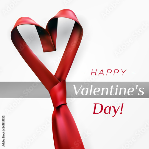 Valentine's day heart tie