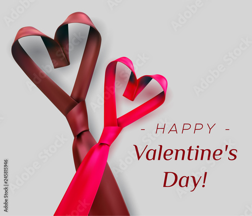 Valentine's day heart tie