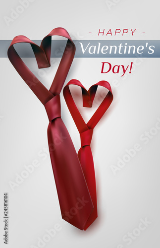 Valentine's day heart tie