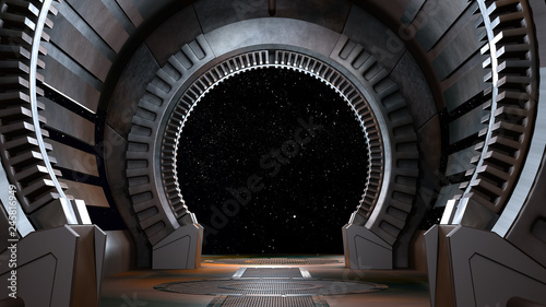 Space environment, ready for comp of your characters.3D rendering