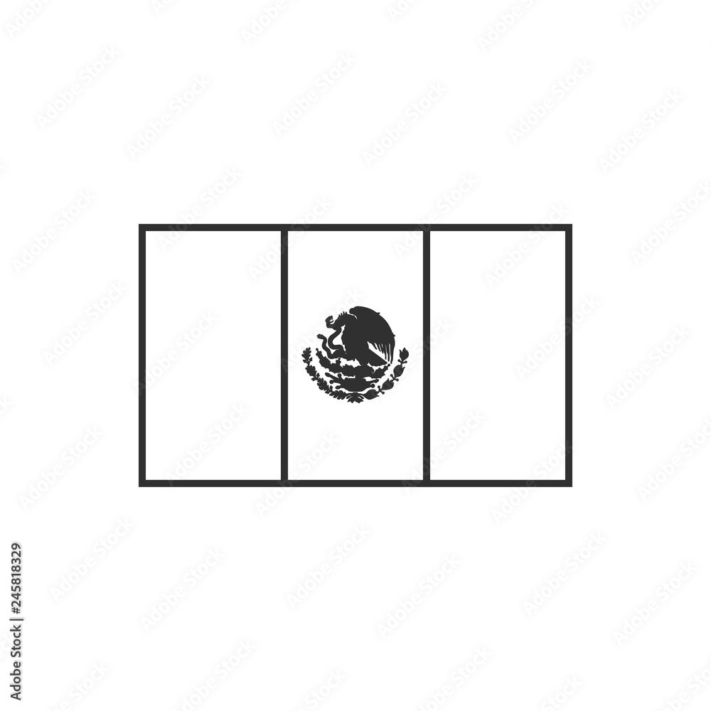 Mexico Flag Outline Mexico Flag Outline
