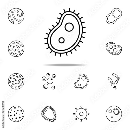 microbe icon. Bacteria icons universal set for web and mobile