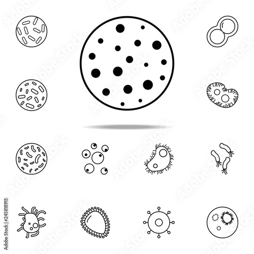 germs in vitro icon. Bacteria icons universal set for web and mobile