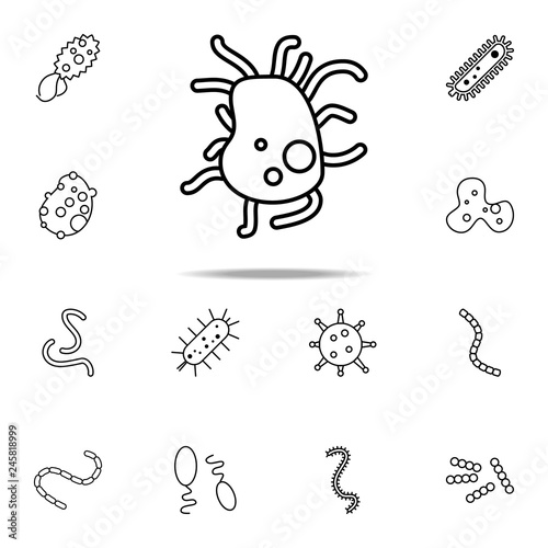 microbe icon. Bacteria icons universal set for web and mobile