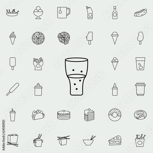 carbonated juice in glass icon. Fast food icons universal set for web and mobile