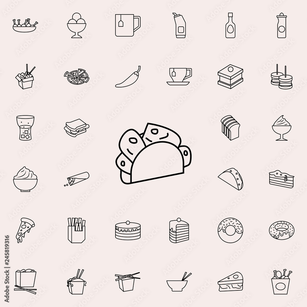 fachitos icon. Fast food icons universal set for web and mobile
