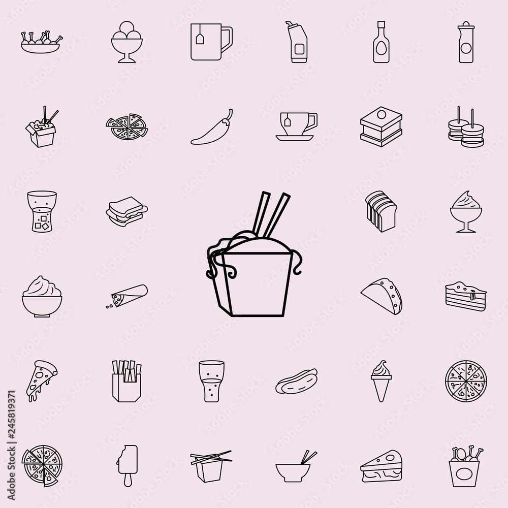 Chinese fast food icon. Fast food icons universal set for web and mobile Chinese fast food icon. Fast food icons universal set for web and mobile