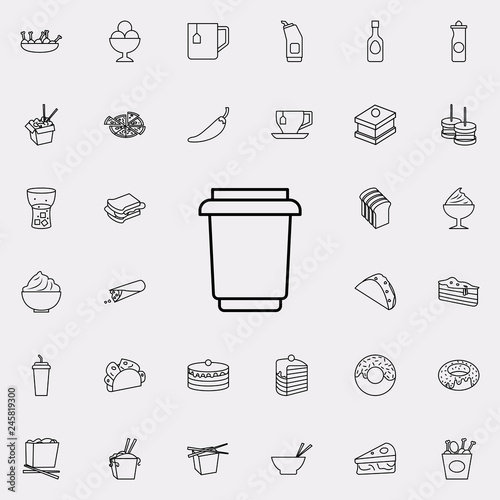 plastic cup icon. Fast food icons universal set for web and mobile