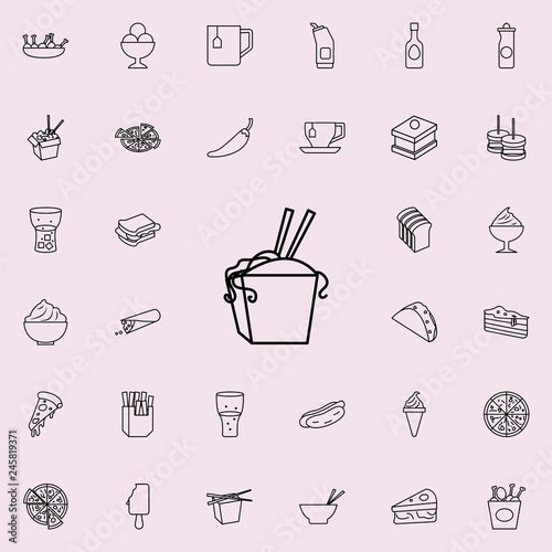 Chinese fast food icon. Fast food icons universal set for web and mobile