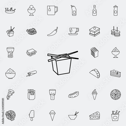 Chinese fast food icon. Fast food icons universal set for web and mobile