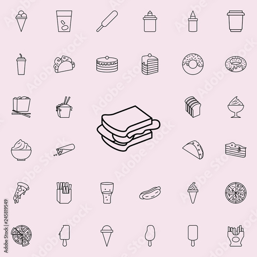 sandwich icon. Fast food icons universal set for web and mobile