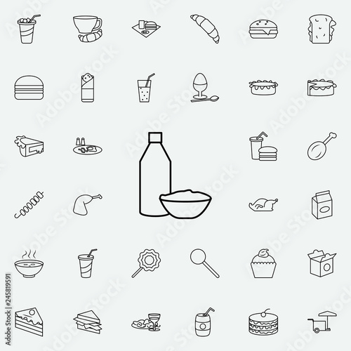 kefir icon. Fast food icons universal set for web and mobile