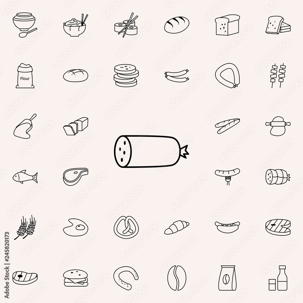 sausage floor icon. Food icons universal set for web and mobile