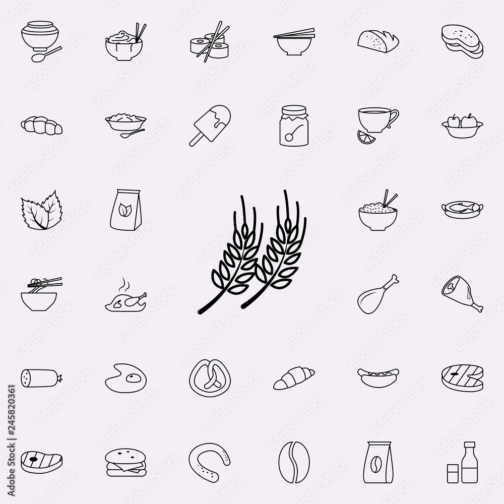 ear icon. Food icons universal set for web and mobile