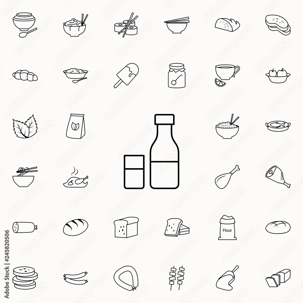 bottle of milk icon. Food icons universal set for web and mobile bottle of milk icon. Food icons universal set for web and mobile