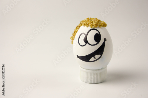 flirt concept. cute and funny egg with
