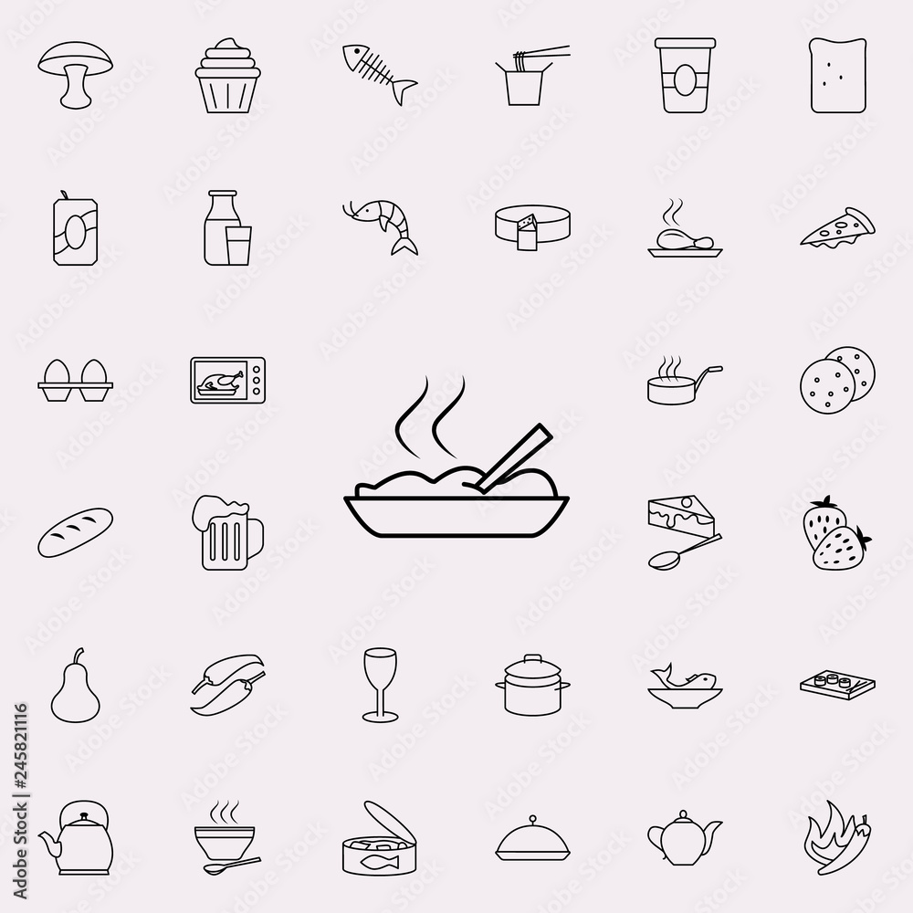 hot food in a plate icon. Food icons universal set for web and mobile hot food in a plate icon. Food icons universal set for web and mobile