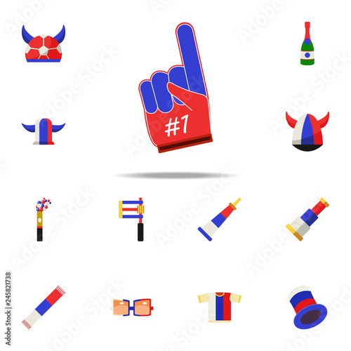 fan fan foam hand icon. Russian Fan atributs icons universal set for web and mobile