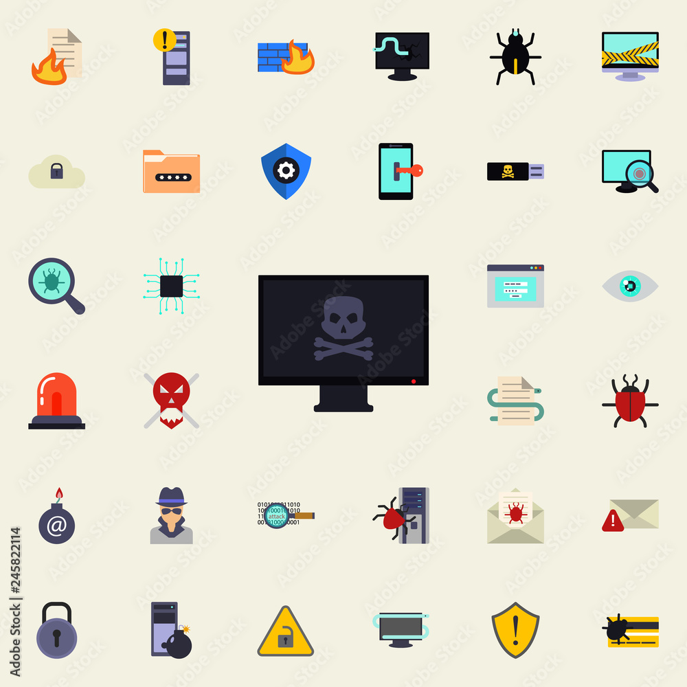 infected computer icon. Virus Antivirus icons universal set for web and mobile infected computer icon. Virus Antivirus icons universal set for web and mobile
