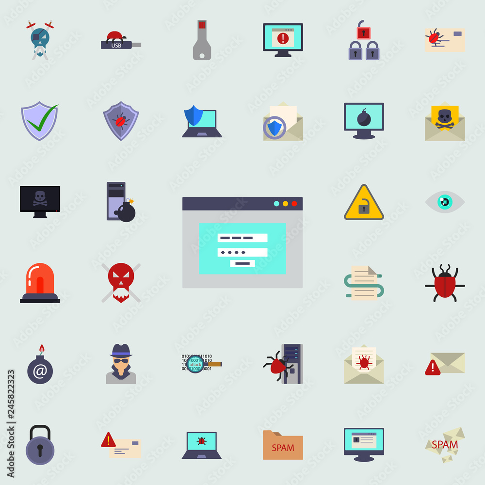 code in the browser icon. Virus Antivirus icons universal set for web and mobile code in the browser icon. Virus Antivirus icons universal set for web and mobile
