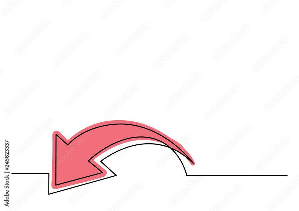 continuous line drawing of arrow continuous line drawing of arrow