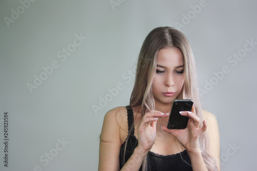 beautiful girl with a phone