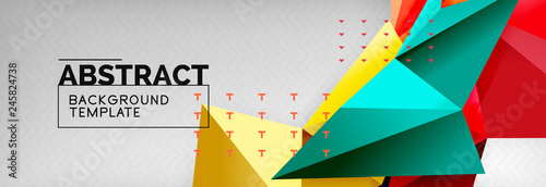 Triangles background techno template