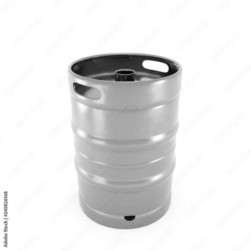 Beer keg: 3d illustration isolated on white Beer keg: 3d illustration isolated on white