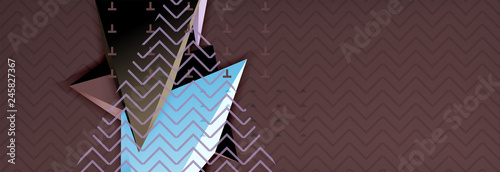 3d triangular shapes geometric background. Origami style pattern with triange shapes for decorative design. Poster design. Line design. Modern presentation template
