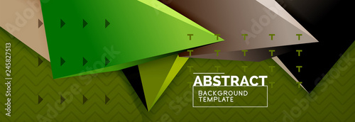 3d triangular shapes geometric background. Origami style pattern with triange shapes for decorative design. Poster design. Line design. Modern presentation template