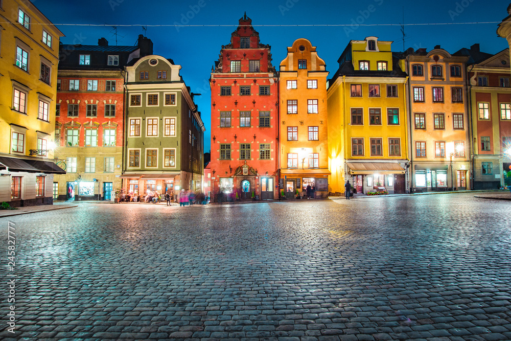 Gamla Stan at twilight, Stockholm, Sweden