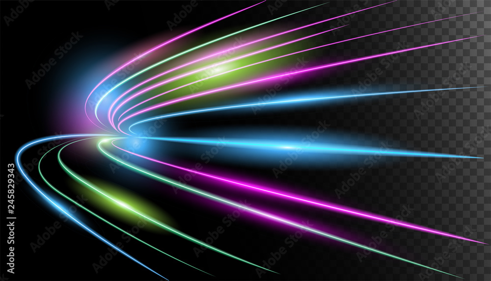 Transparent glow light effect.Neon glowing wave.Light with energy and motion design for technology background Transparent glow light effect.Neon glowing wave.Light with energy and motion design for technology background