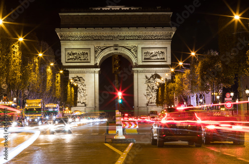 Famous Arc de Triomphe in Paris  France