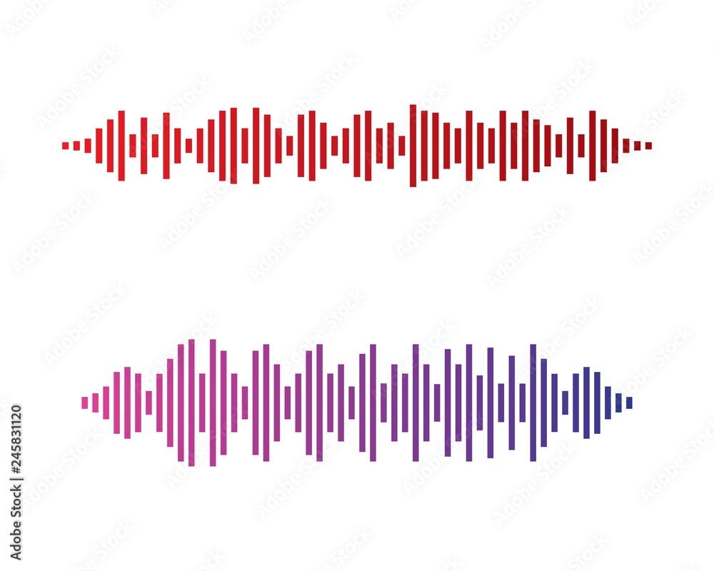 Sound wave logo template vector icon