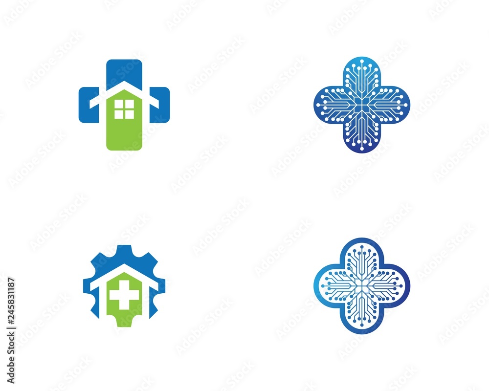 Obraz premium Medical logo template vector icon