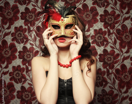 young woman wearing mask