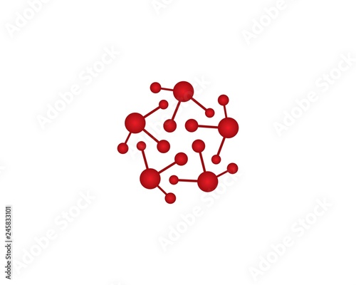 Molecule logo template vector icon