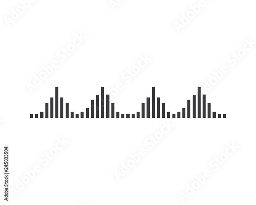 Sound wave logo template vector icon