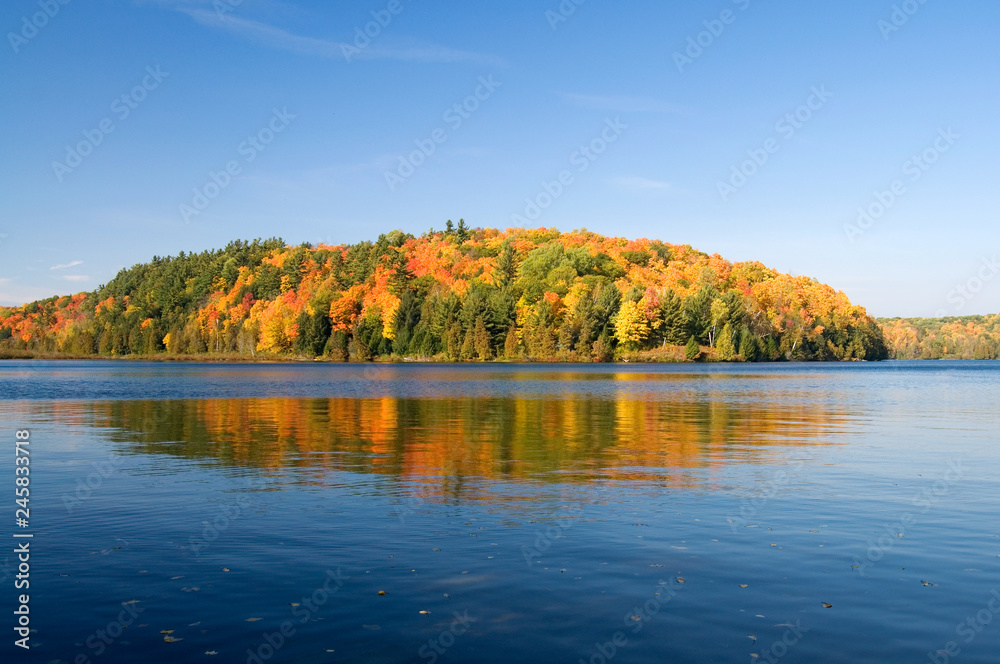 Beautiful Autumn View of Meech Lake in the Gatineau Park Quebec Beautiful Autumn View of Meech Lake in the Gatineau Park Quebec